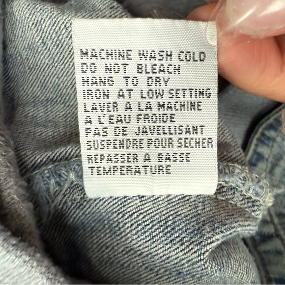 Garage Light Blue Jean Jacket Cropped Size M Denim Streetwear Casual - Picture 10 of 12